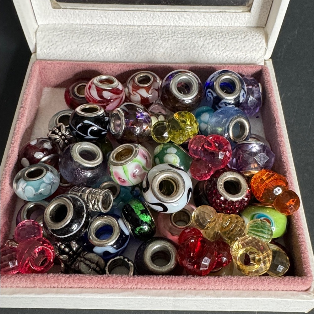 Unbranded & (2) 925 of 60 Piece Slider Charm Beads Bundle - Picture 2 of 7